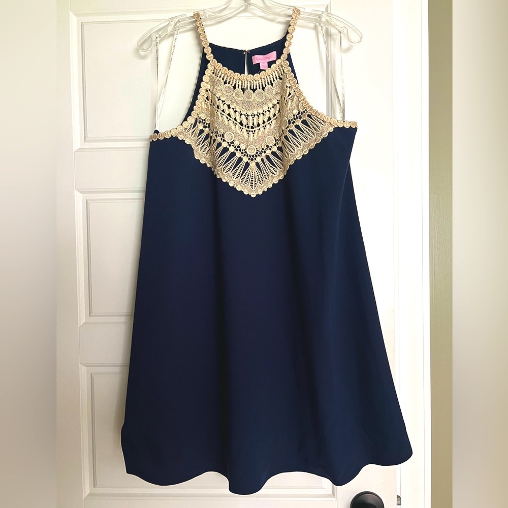💙💙💙NWT Lilly Pulitzer Pearl Soft Shift Dress - Sz8- Navy 💙💙💙